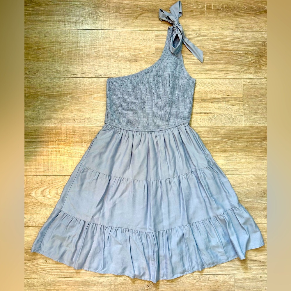 NEW One Shoulder Baby Blue Dress